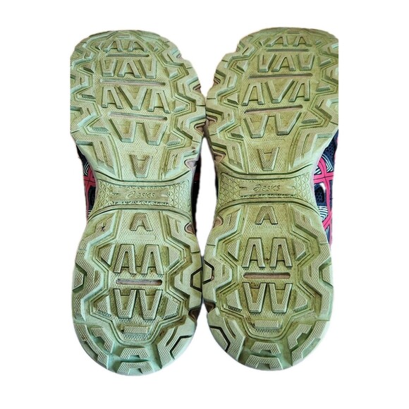 Asics Women’s Preowned Athletic Gym Running Shoes Navy Blue Pink Laceup Size 10 - Picture 8 of 9